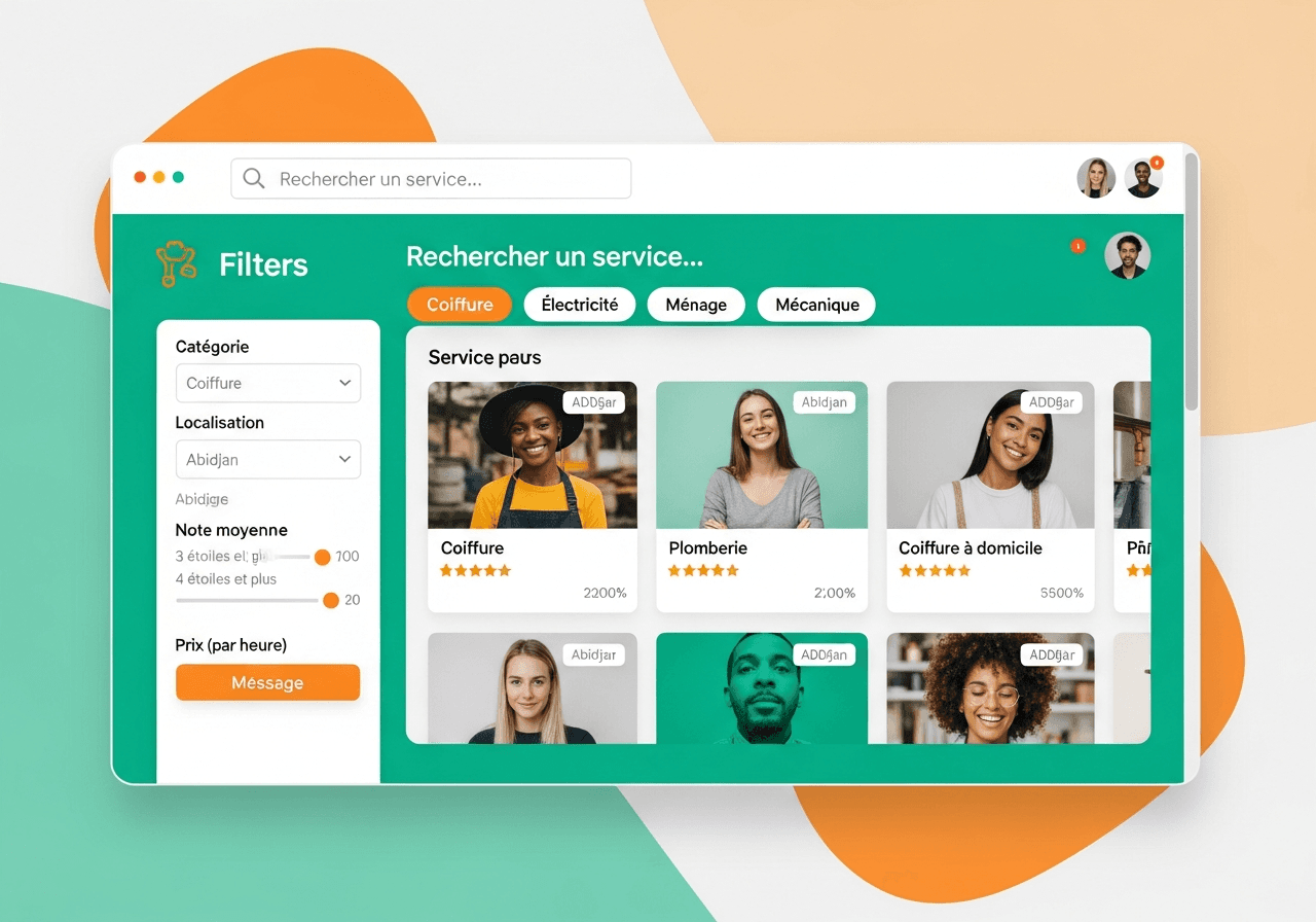 Aperçu du template Plateforme — Services