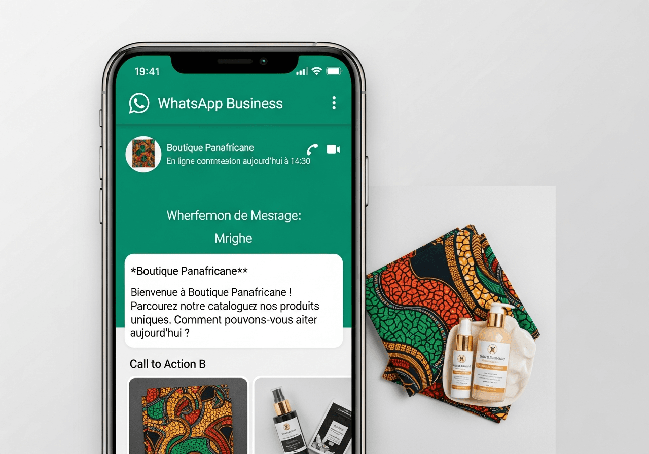 Aperçu du template WhatsApp Commerce+